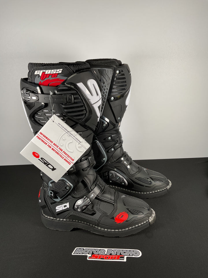 Sidi Crossfire 3 TA Black/Black Boots - Size US 7.8/EU 41 - OPEN BOX