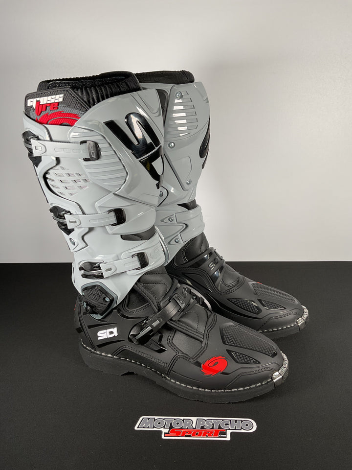 Sidi Crossfire 3 TA Black/Ash Boots - Size US 12.5/EU 47 - OPEN BOX