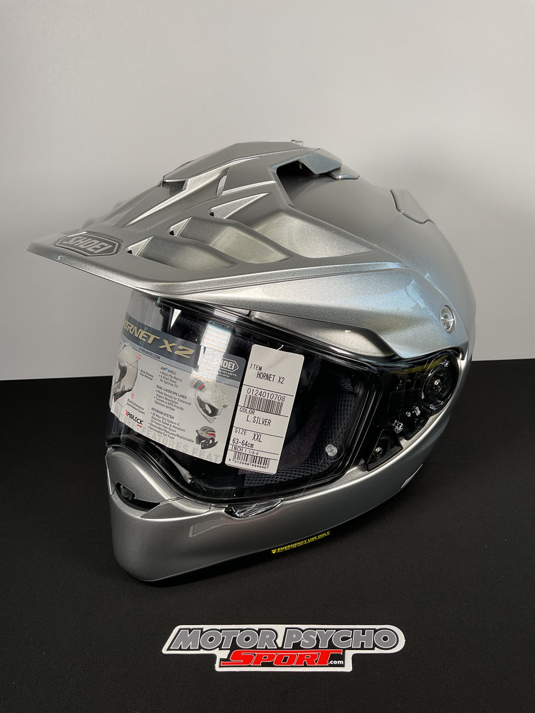 Shoei Hornet X2 Adventure Helmet - Silver - Size 2XL - USED LIKE NEW