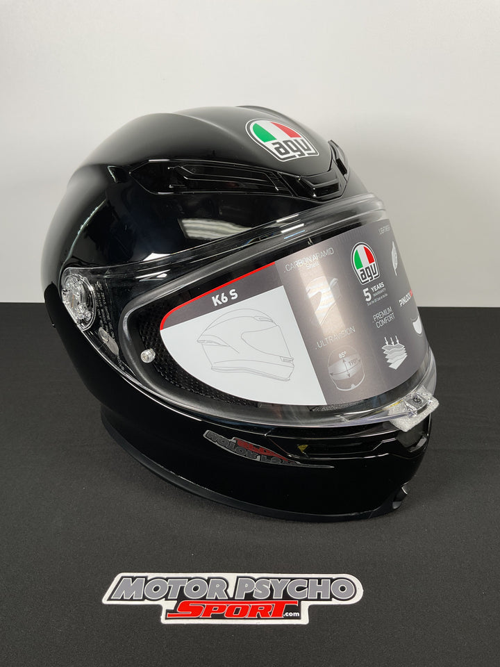 AGV K6 S Helmet - Gloss Black - Size S - OPEN BOX