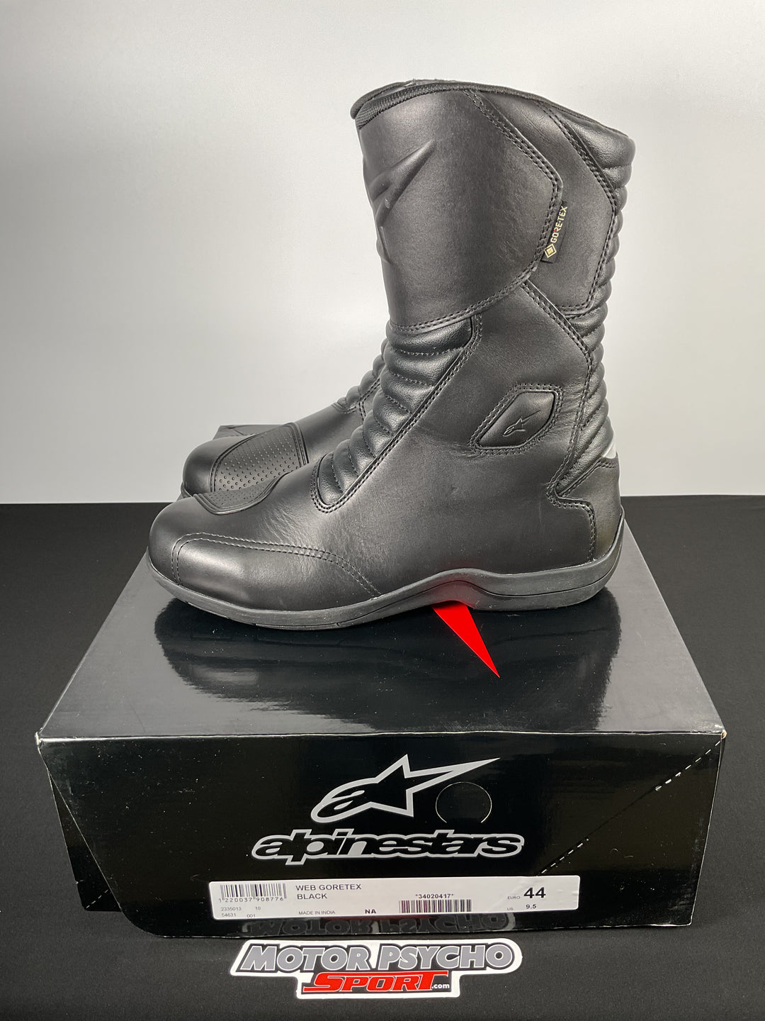 Alpinestars Web Gore-Tex Boots - Size US 9.5/EU 44 - USED LIKE NEW