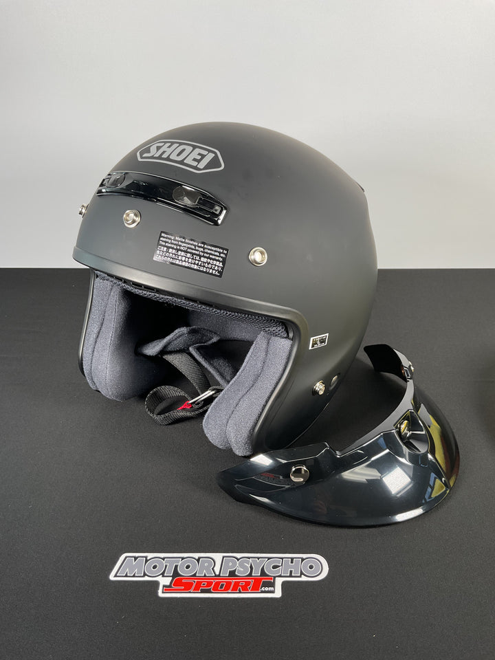 Shoei RJ Platinum-R Open-Face Helmet - Matte Black - Size L - USED LIKE NEW