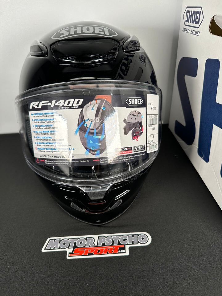 Shoei RF-1400 Helmet - Gloss Black Size MD - USED / OPEN BOX