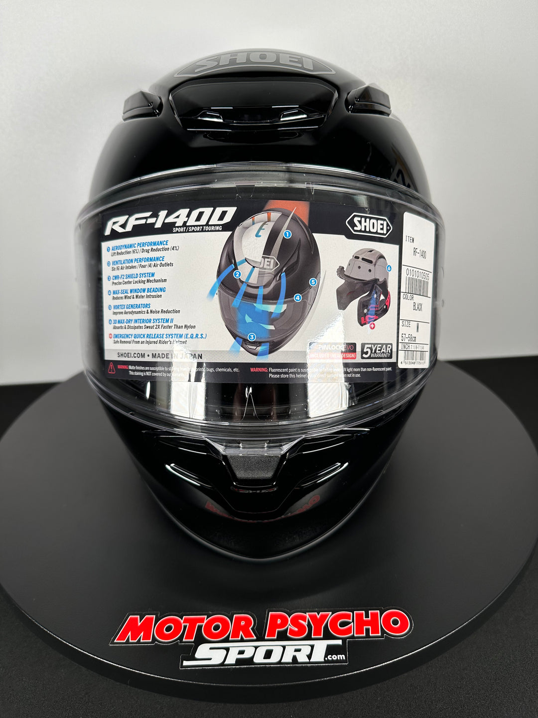 Shoei RF-1400 Helmet - Gloss Black