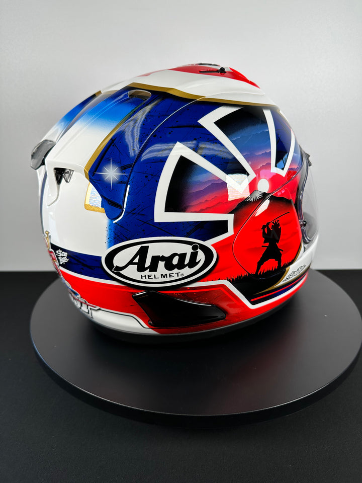 Arai Corsair-X Helmet - Dani Samurai-2 Blue - Size XL - Floor Sample Open Box