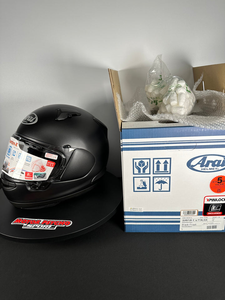 Arai Quantum-X Helmet - Black Frost Size Large - OPEN BOX