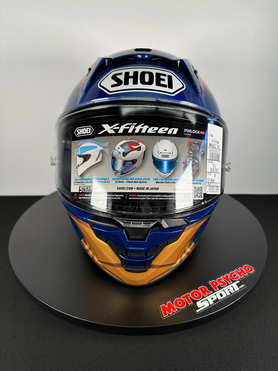 Shoei X-15 Helmet - Marquez Thai TC-1 - Size Medium - USED LIKE NEW