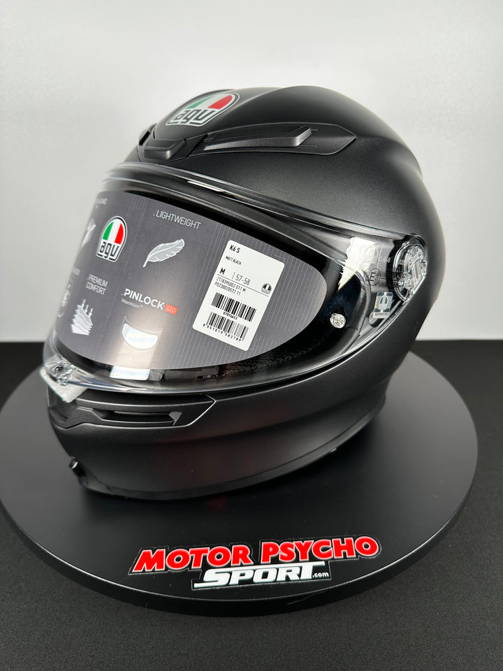 AGV K6 S Helmet - Matte Black - Size Medium - OPEN BOX