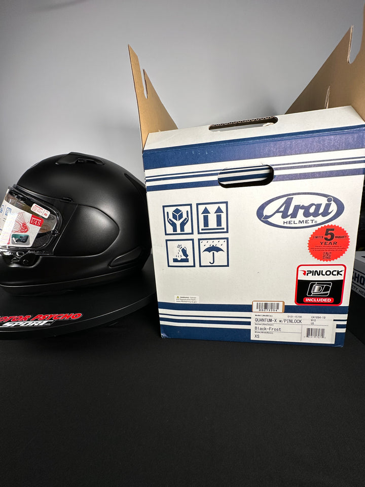 Arai Quantum-X Helmet - Black Frost - Size XS - OPEN BOX