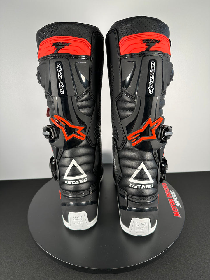 Alpinestars Tech 7 Enduro Boots - Black/Red Fluorescent - CLOSEOUT