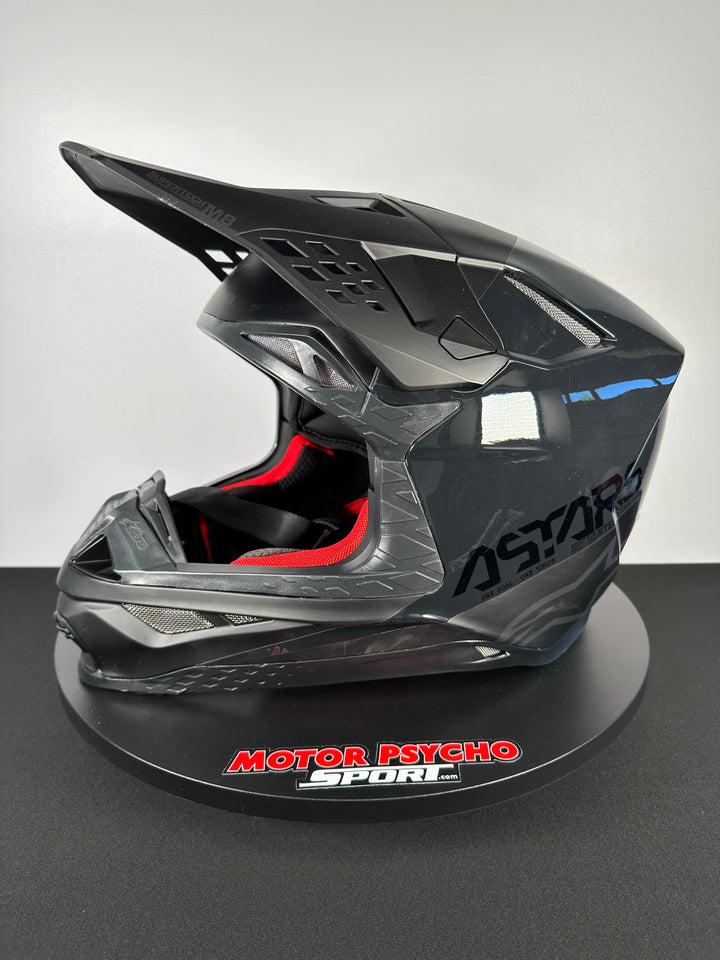 Alpinestars Supertech M8 Echo Black/Anthracite Matte & Glossy Helmet - Size XL - OPEN BOX