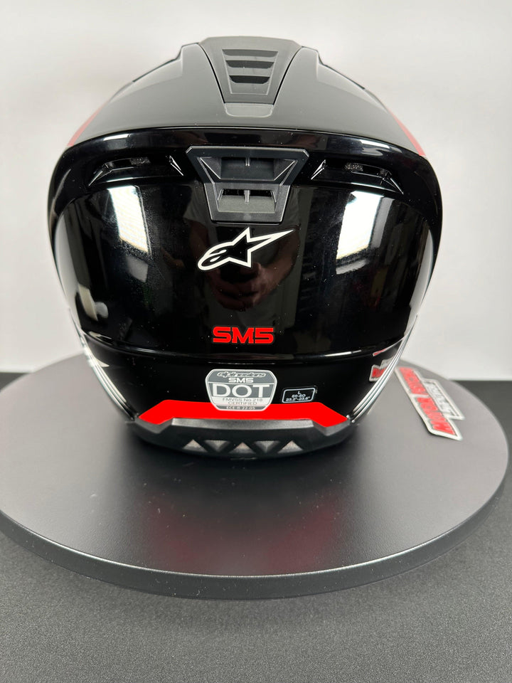 Alpinestars SM5 Beam Black/Gray/Red Glossy Helmet - Size Large - OPEN BOX