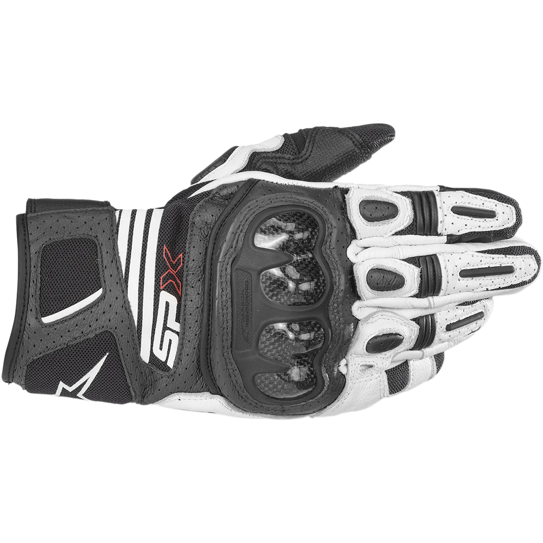 Alpinestars SPX AC V2 Gloves - Black/White Size Large - Like New - Motor Psycho Sport