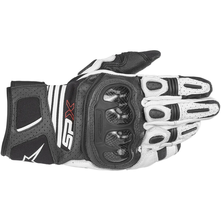 Alpinestars SPX AC V2 Gloves - Black/White Size Large - Like New - Motor Psycho Sport