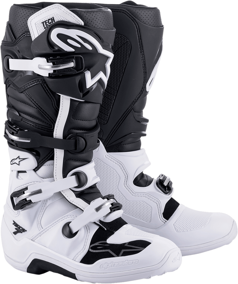 Alpinestars Tech 7 Boots - White/Black - Motor Psycho Sport