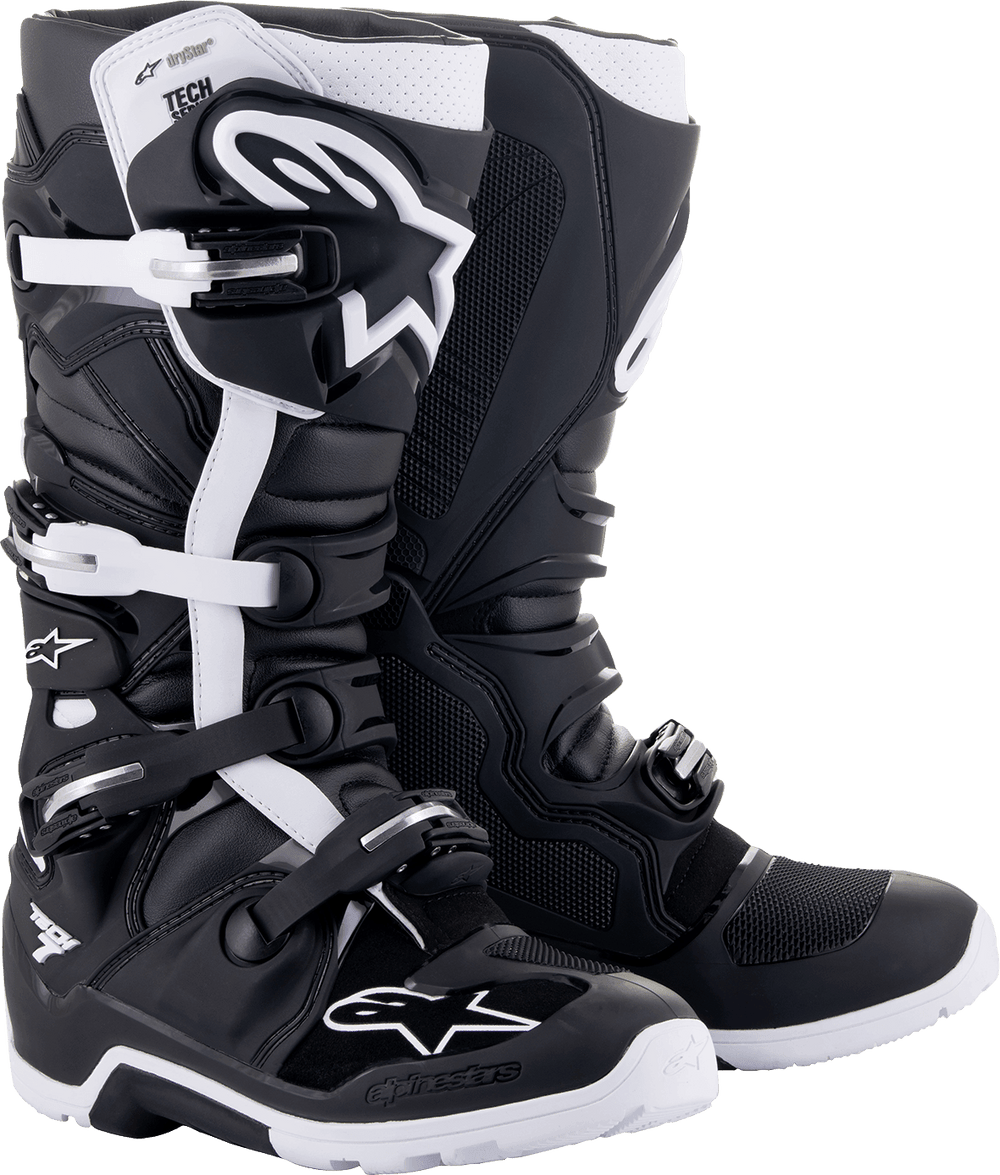 Alpinestars Tech 7 Enduro Drystar Black/White Boots - Motor Psycho Sport