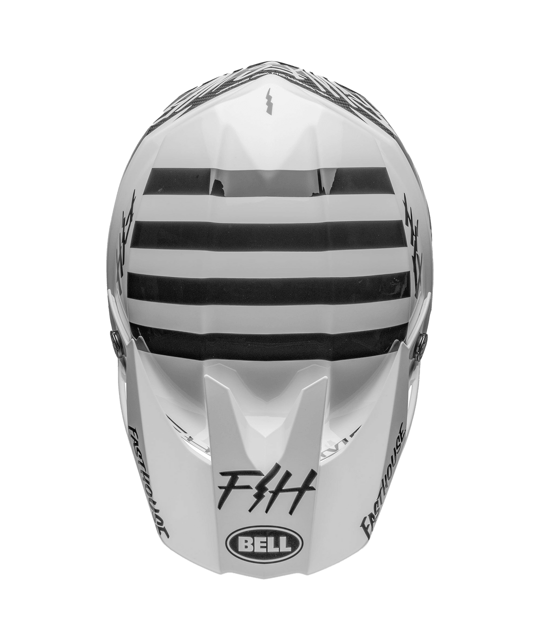 Bell Moto-10 Spherical Helmet - Fasthouse Mod Squad Gloss White/Black - Motor Psycho Sport