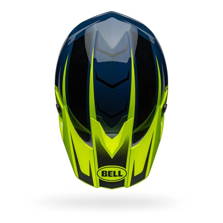 Bell Moto-10 Spherical Helmet - Sliced Matte/Gloss Retina/Blue - Motor Psycho Sport