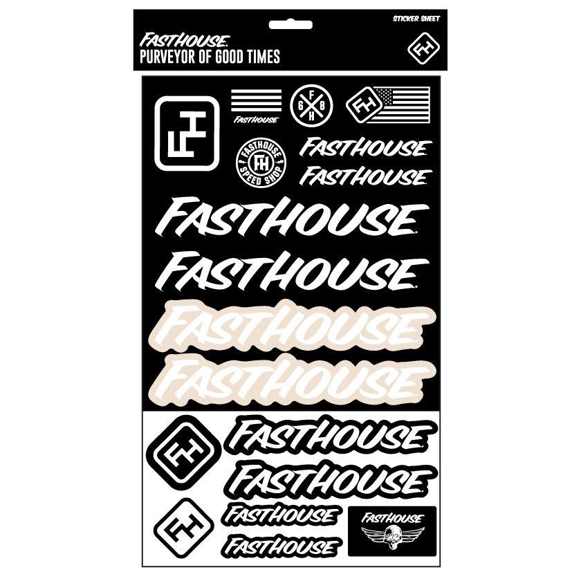 Fasthouse B&W Sticker Sheet - Motor Psycho Sport