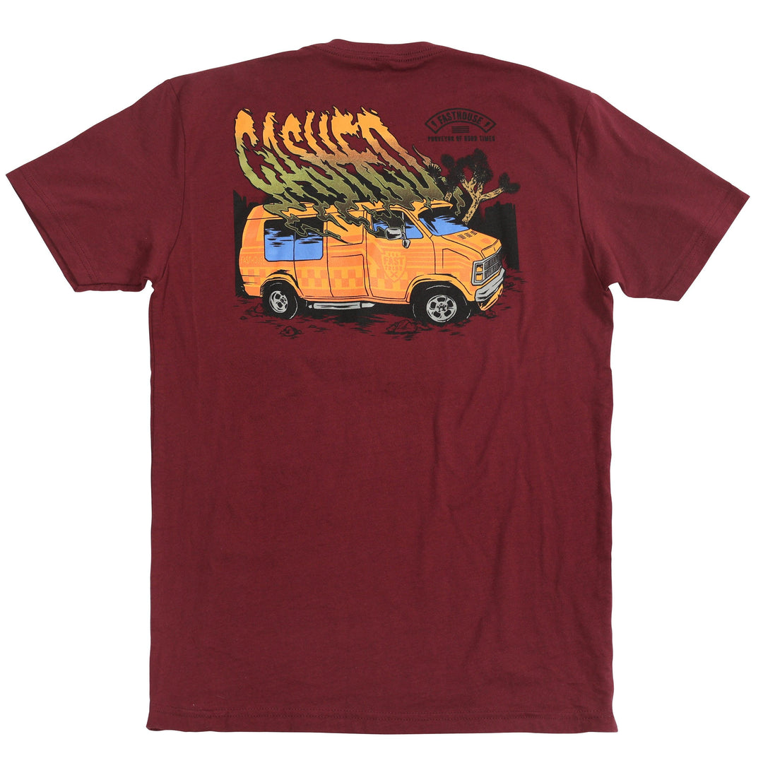 Fasthouse Cashed Tee - Maroon - Motor Psycho Sport