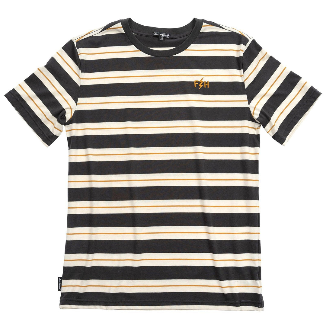 Fasthouse Defector Stripe Tee - Natural/Black - Motor Psycho Sport