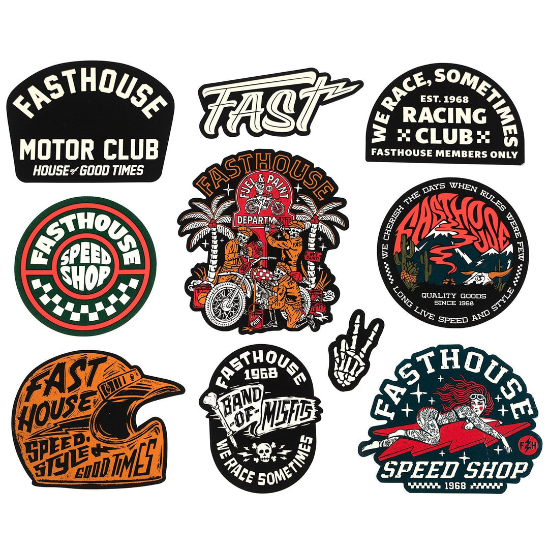 Fasthouse Fall '23 Decal 10-Pack - Motor Psycho Sport