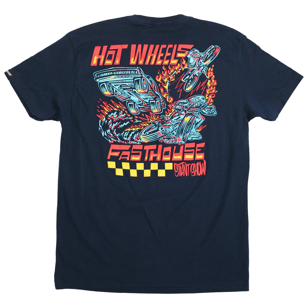 Fasthouse Hot Wheels Stunt Show Tee - Midnight Navy - Motor Psycho Sport