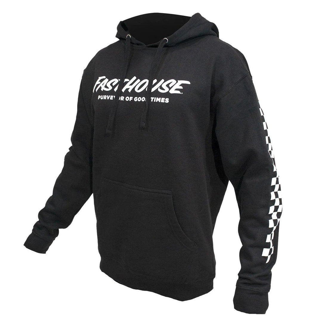 Fasthouse Logo Hooded Pullover - Black - Motor Psycho Sport