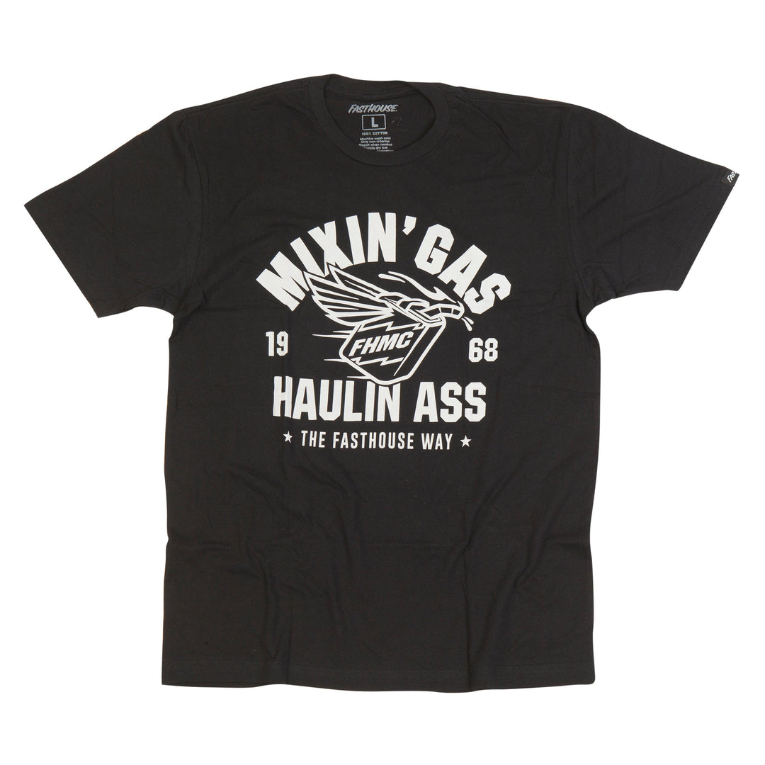 Fasthouse Mixin Gas Tee - Black - Motor Psycho Sport