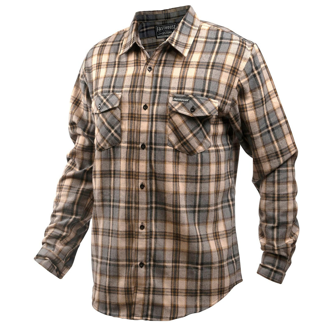 Fasthouse Saturday Night Special Flannel - Beige - Motor Psycho Sport