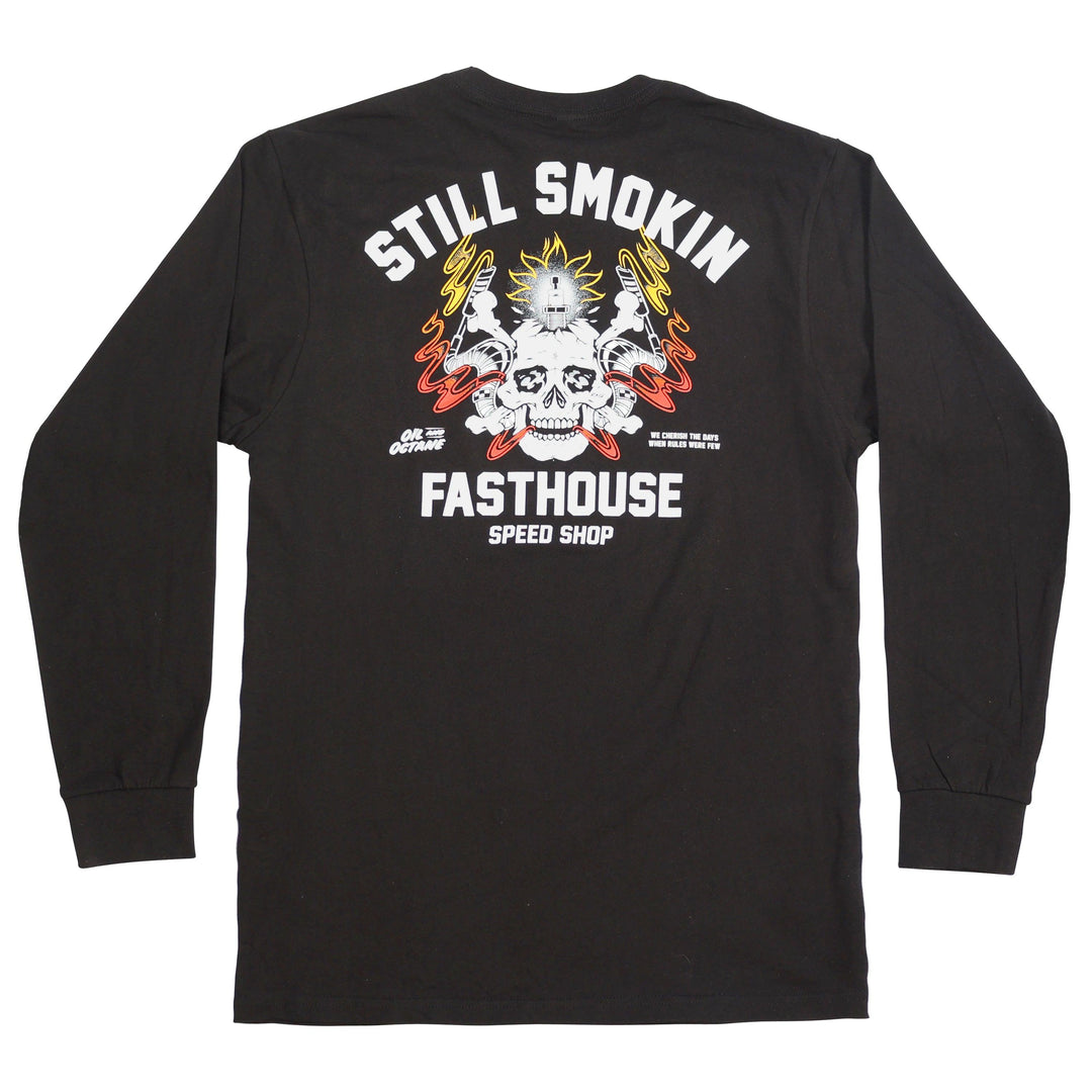 Fasthouse Smoke & Octane Long Sleeve Tee - Black - Motor Psycho Sport