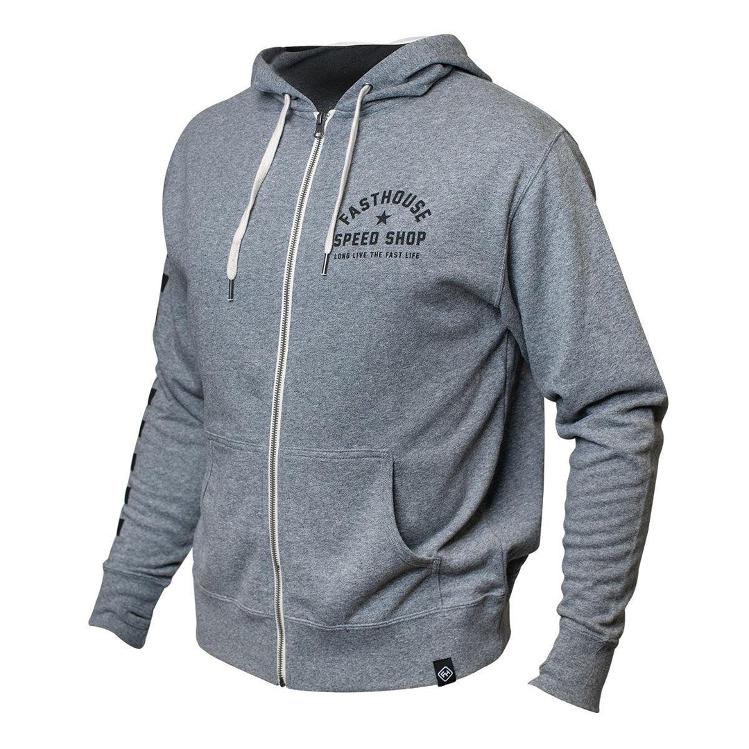 Fasthouse Star Hooded Zip-up - Heather Gray - Motor Psycho Sport