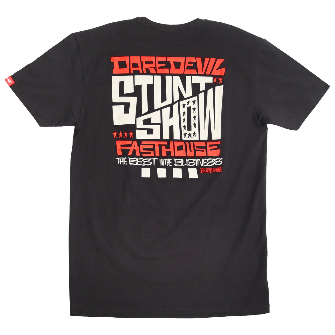 Fasthouse Stunt Show Tee - Black - Motor Psycho Sport