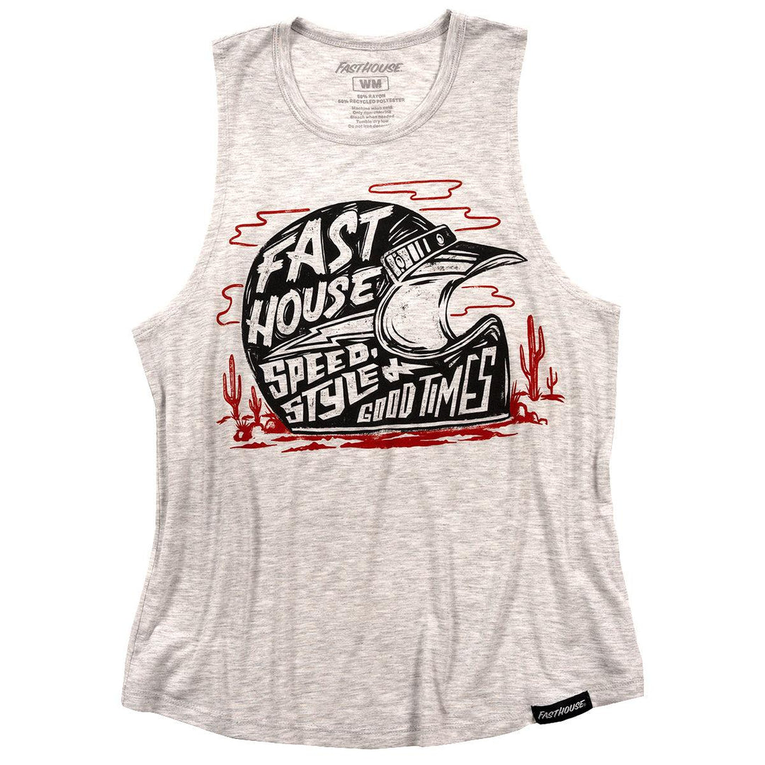 Fasthouse Women's Dust Devil Muscle Tee - Sand - Motor Psycho Sport