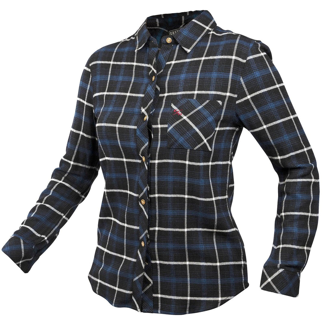 Fasthouse Women's Honey Flannel - Dust Blue/Black - Motor Psycho Sport