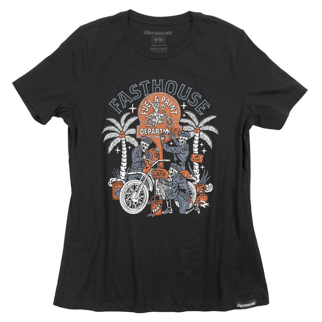 Fasthouse Women's Macabre Tee - Black Mineral Wash - Motor Psycho Sport