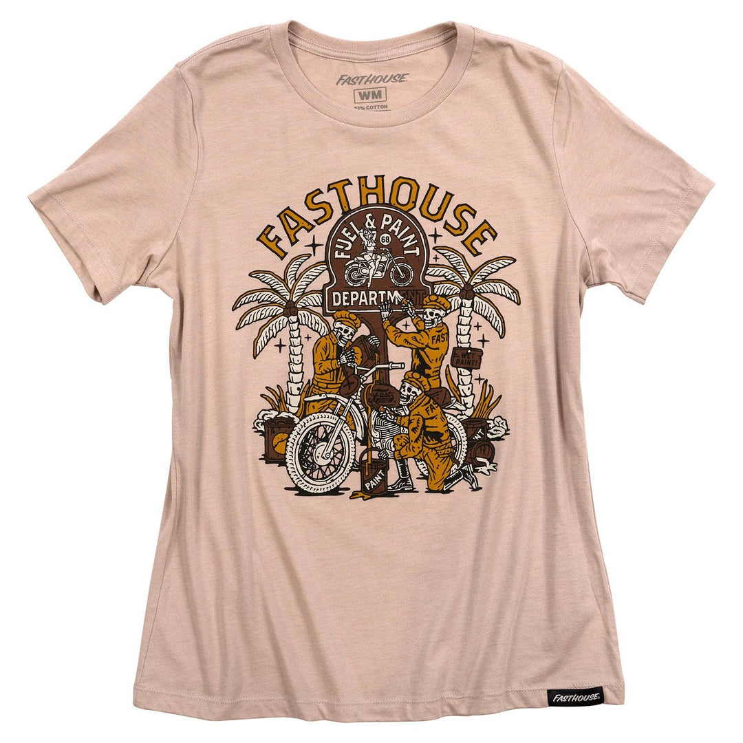 Fasthouse Women's Macabre Tee - Heather Pink Gravel - Motor Psycho Sport