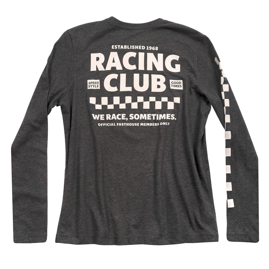 Fasthouse Women's Members Only Long Sleeve Tee - Dark Heather - Motor Psycho Sport