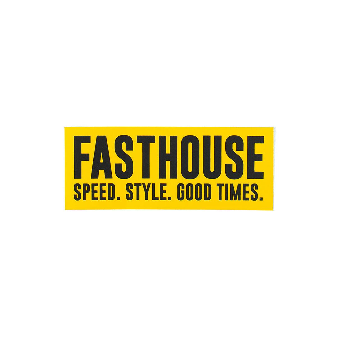 Fasthouse Yellow Good Times Sticker - Motor Psycho Sport