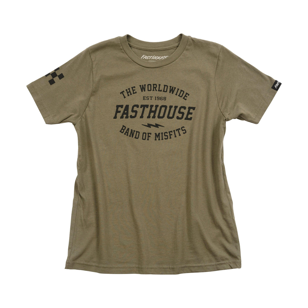 Fasthouse Youth Coalition Tee - Military Green - Motor Psycho Sport