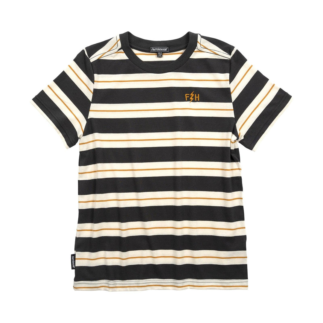 Fasthouse Youth Defector Stripe Tee - Natural/Black - Motor Psycho Sport