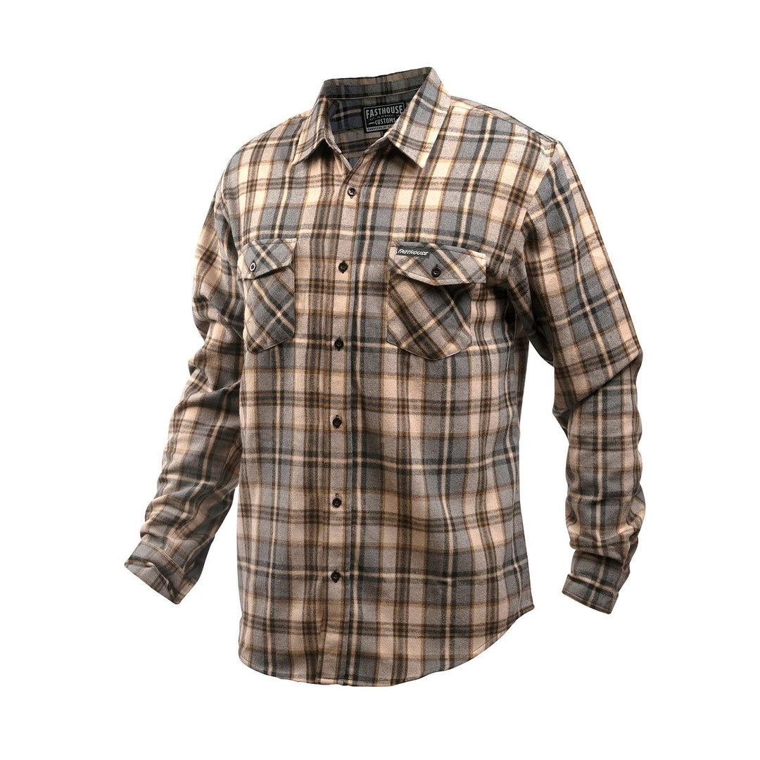 Fasthouse Youth Saturday Night Special Flannel - Beige - Motor Psycho Sport