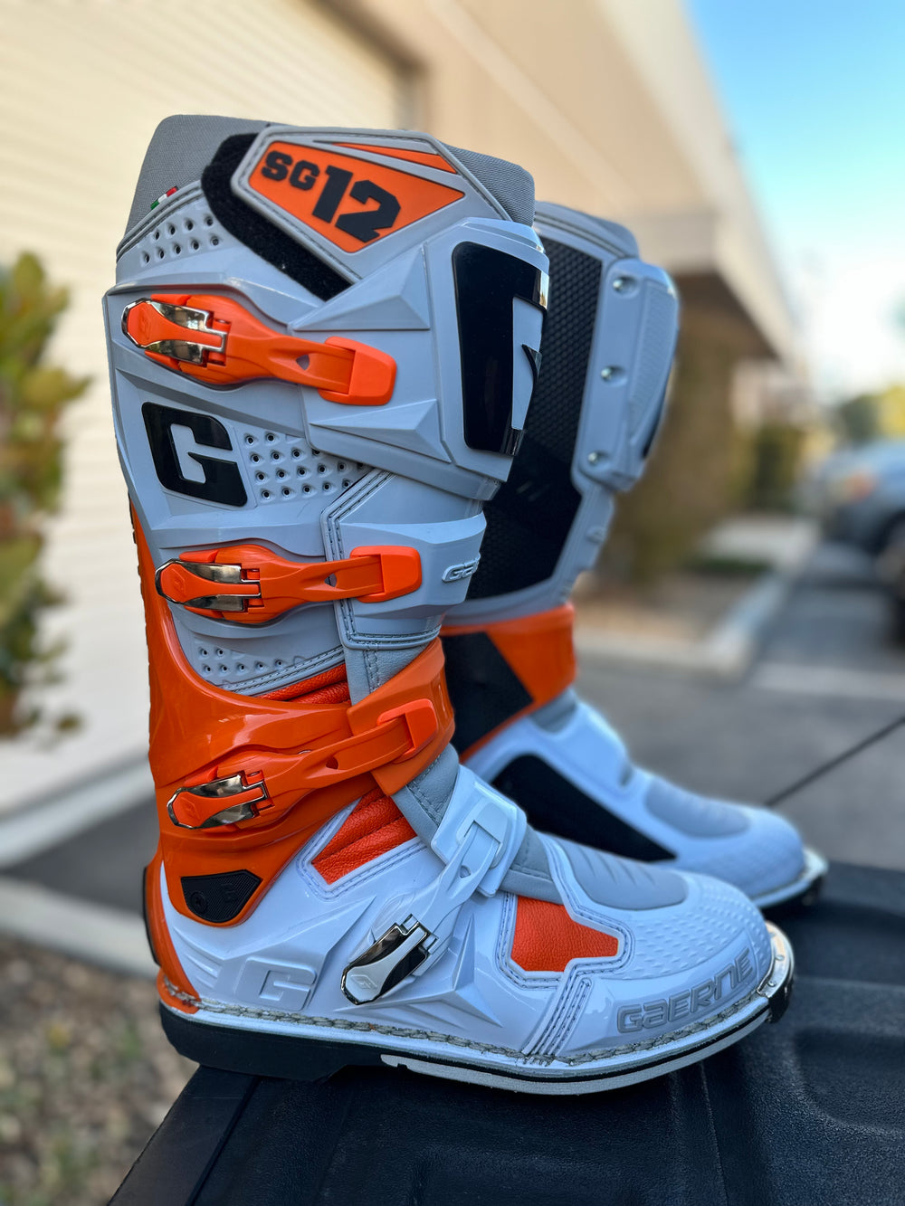 Gaerne SG-12 Boots - Orange/Grey/White - Motor Psycho Sport