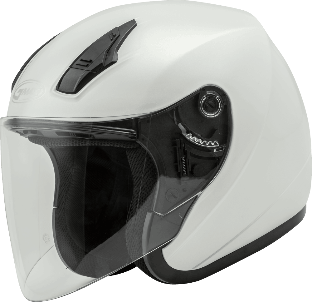 Gmax OF-17 Open-Face Helmet Pearl White - Motor Psycho Sport