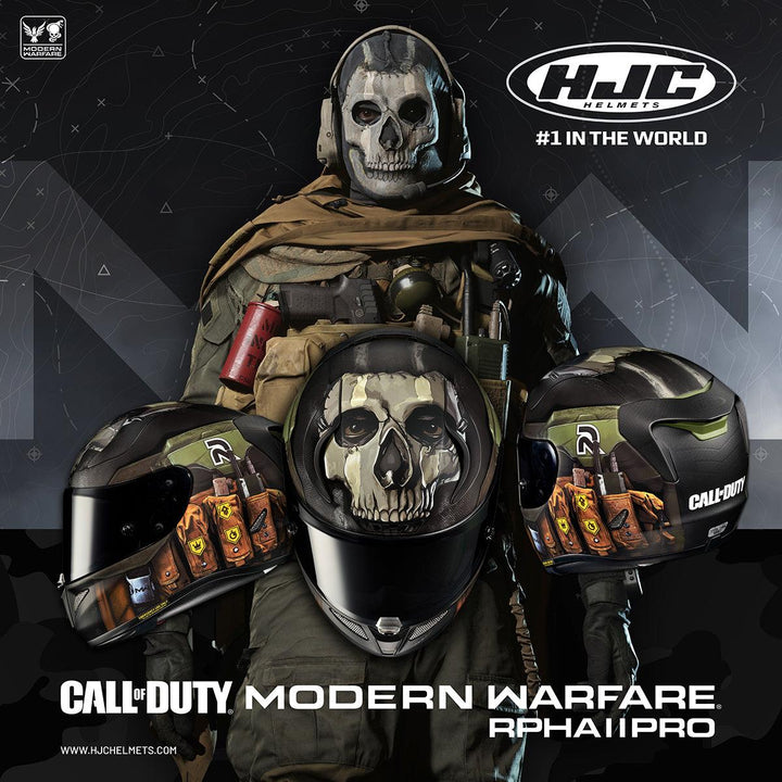 HJC RPHA 11 Pro Ghost Call of Duty Helmet - MC-34SF COD Graphic - Motor Psycho Sport