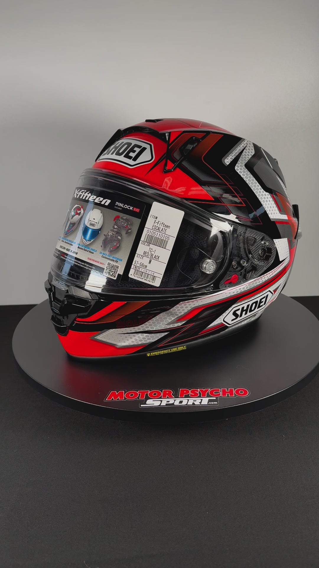 Shoei X-15 Escalate Helmet - TC-1 Red/Black/White