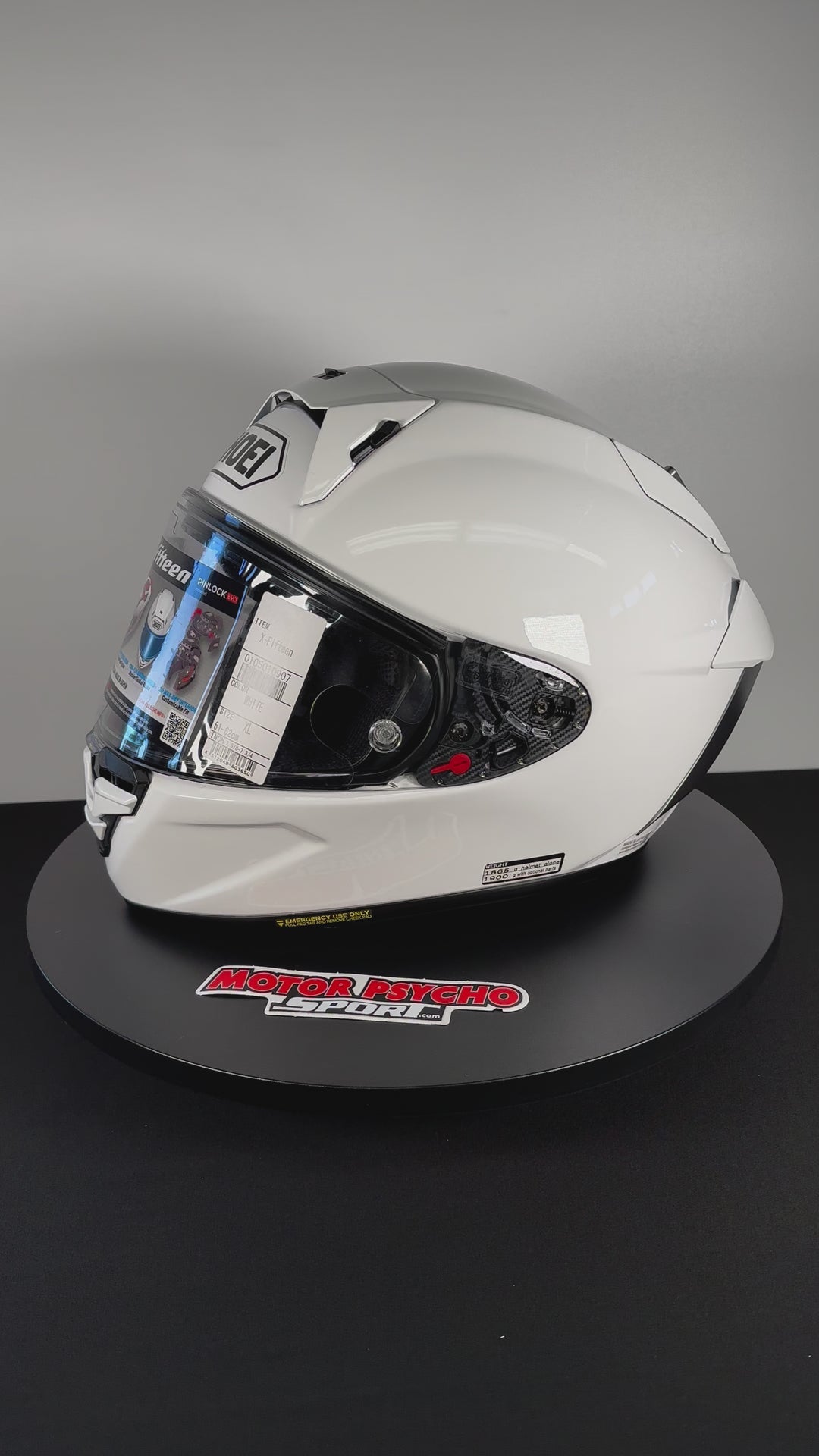 Shoei X-15 Helmet - White - Size XL - USED / OPEN BOX