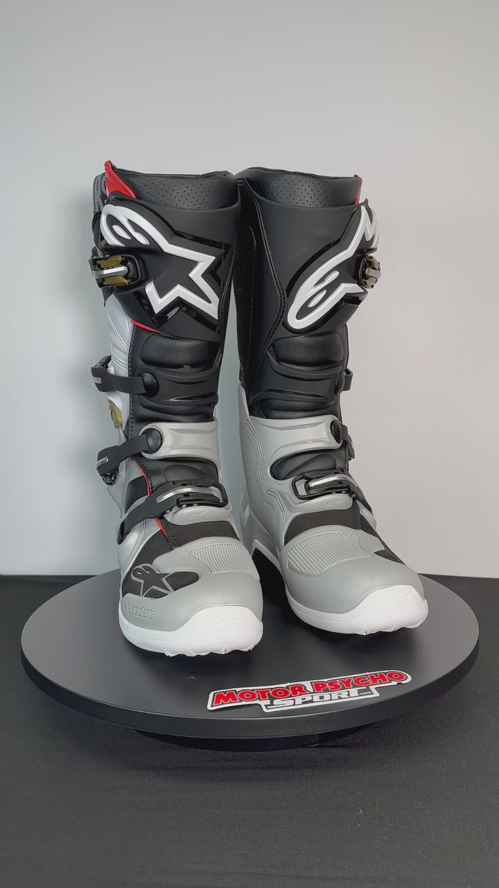 Alpinestars Tech 7 Boots - Black/Silver/White/Gold - CLOSEOUT