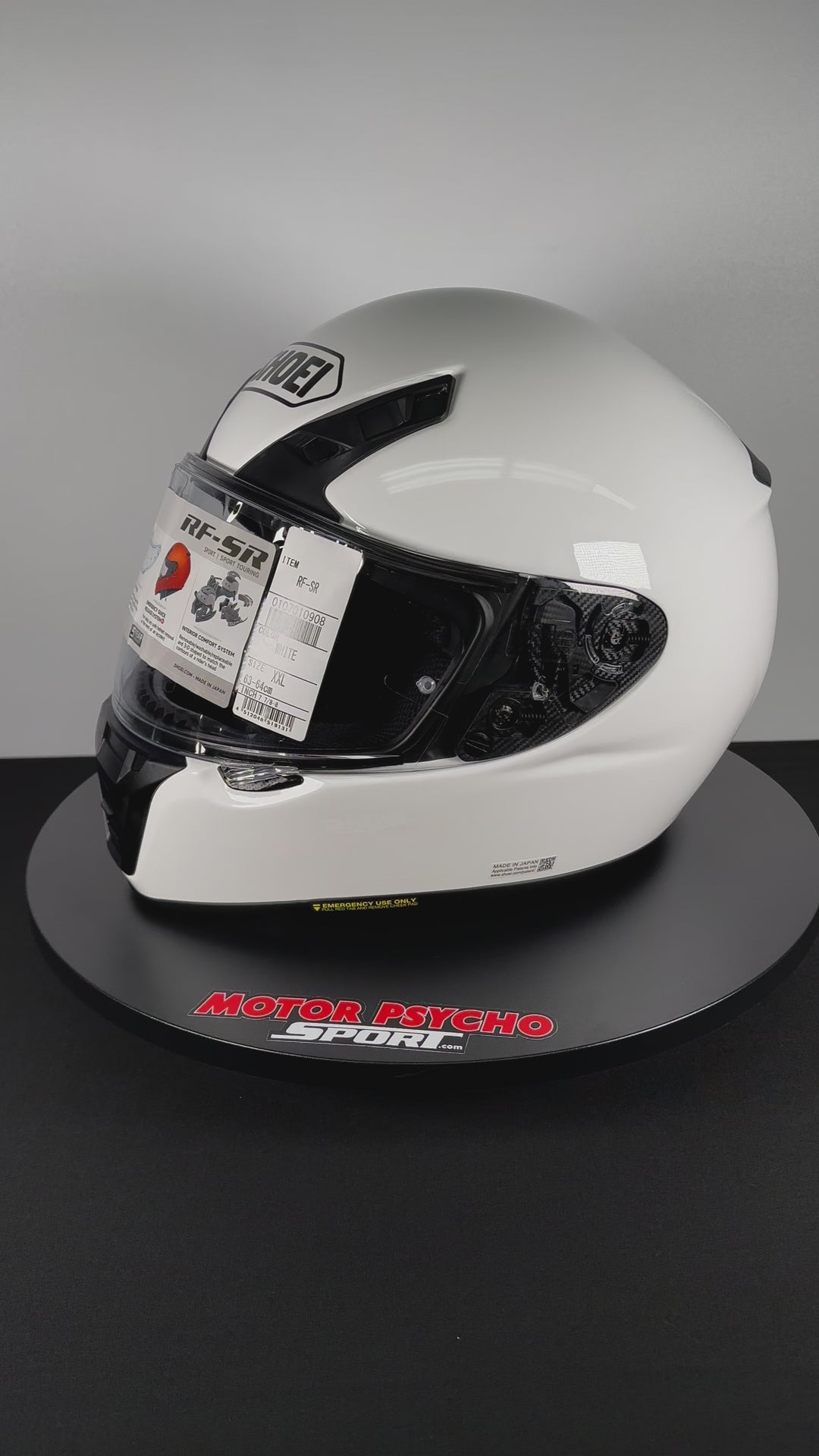 Shoei RF-SR Helmet - White - Size 2XL - USED LIKE NEW