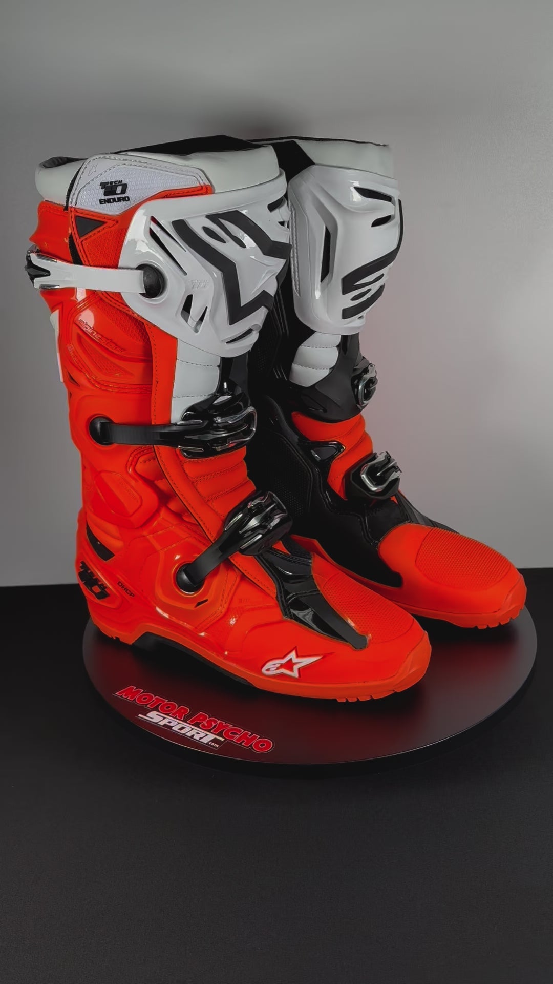 Alpinestars Tech 10 Enduro Boots - Orange Fluo/Black/White